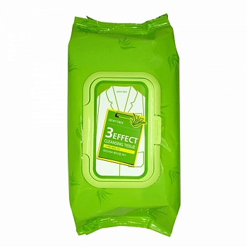 Салфетки для снятия макияжа 100шт 3 Effect Cleansing Tissue 100ea