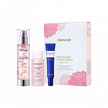 Набор с осветляющей сывороткой для лица Rose Blemish Clearing Serum Special Set